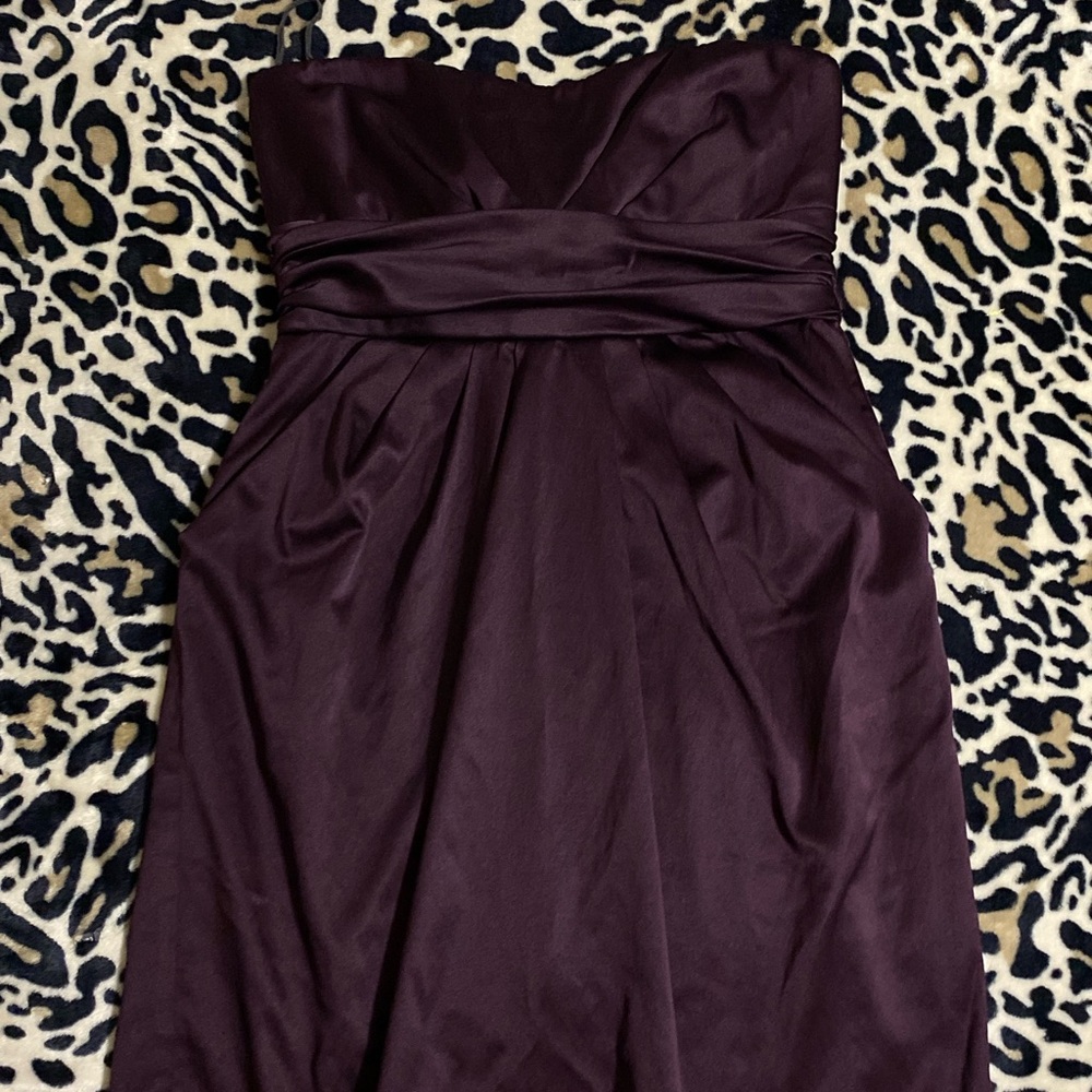 Mystic Strapless Plum Party Dress